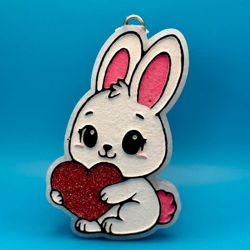 #115 Valentines Bunny Heart Easter Exclusive Freshie Mold