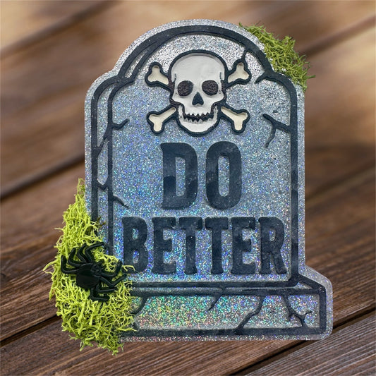 #411 Halloween Tombstone Graveyard Do Better