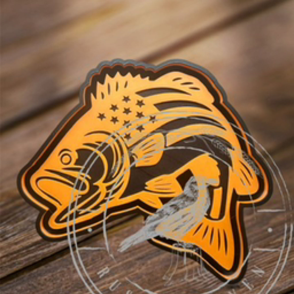 #289 Men Man Flag Fish Bass Freshie Mold Exclusive