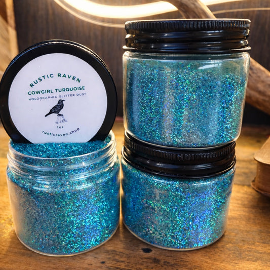 Cowgirl Turquoise Holgraphic Glitter Dust 1oz