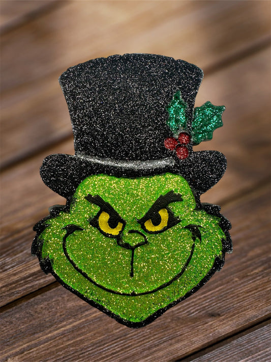 #30 Christmas Scrinchy Green Guy Mean Freshie Mold Exclusive