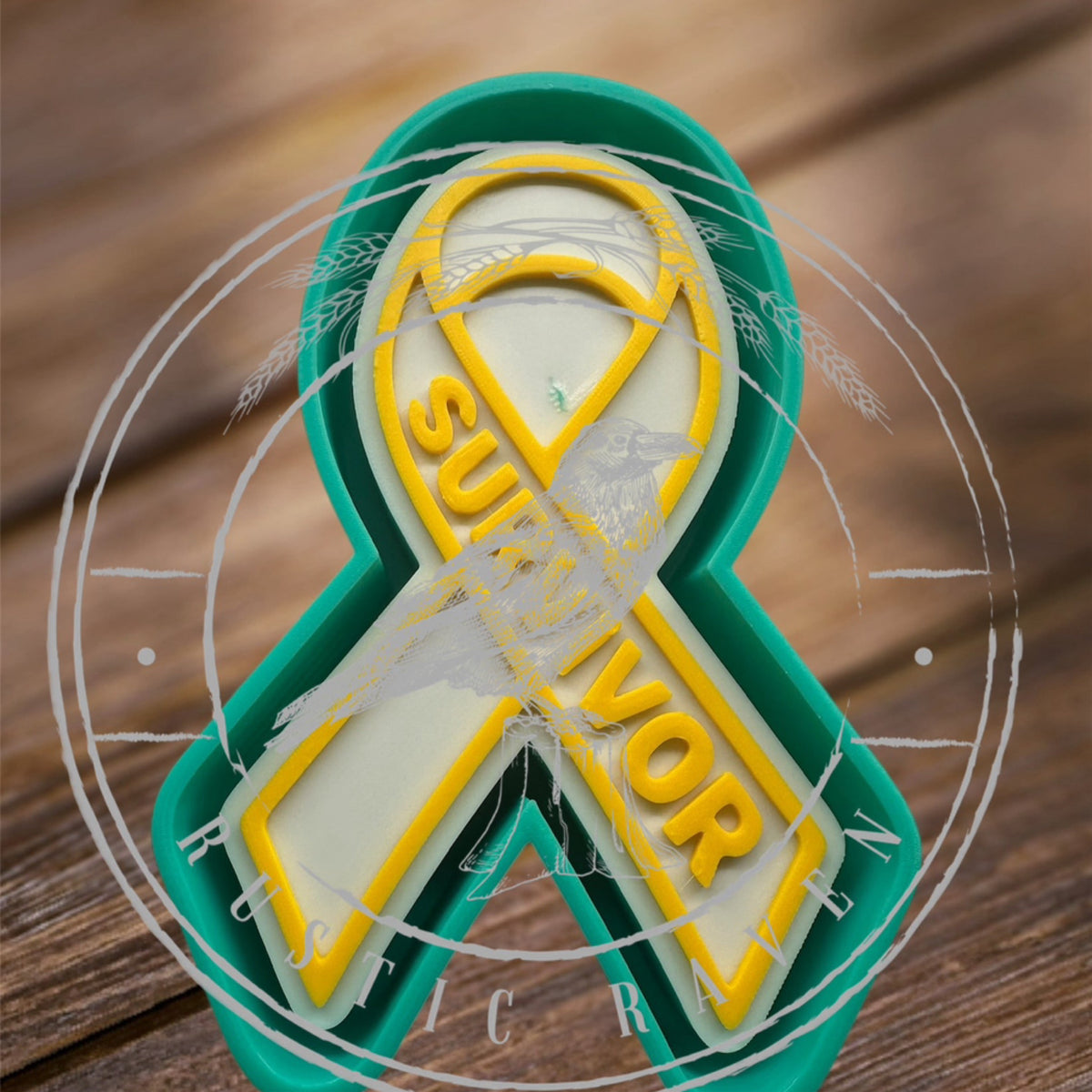 #162 Cancer Survivor Awareness Ribbon Freshie Mold Exclusive