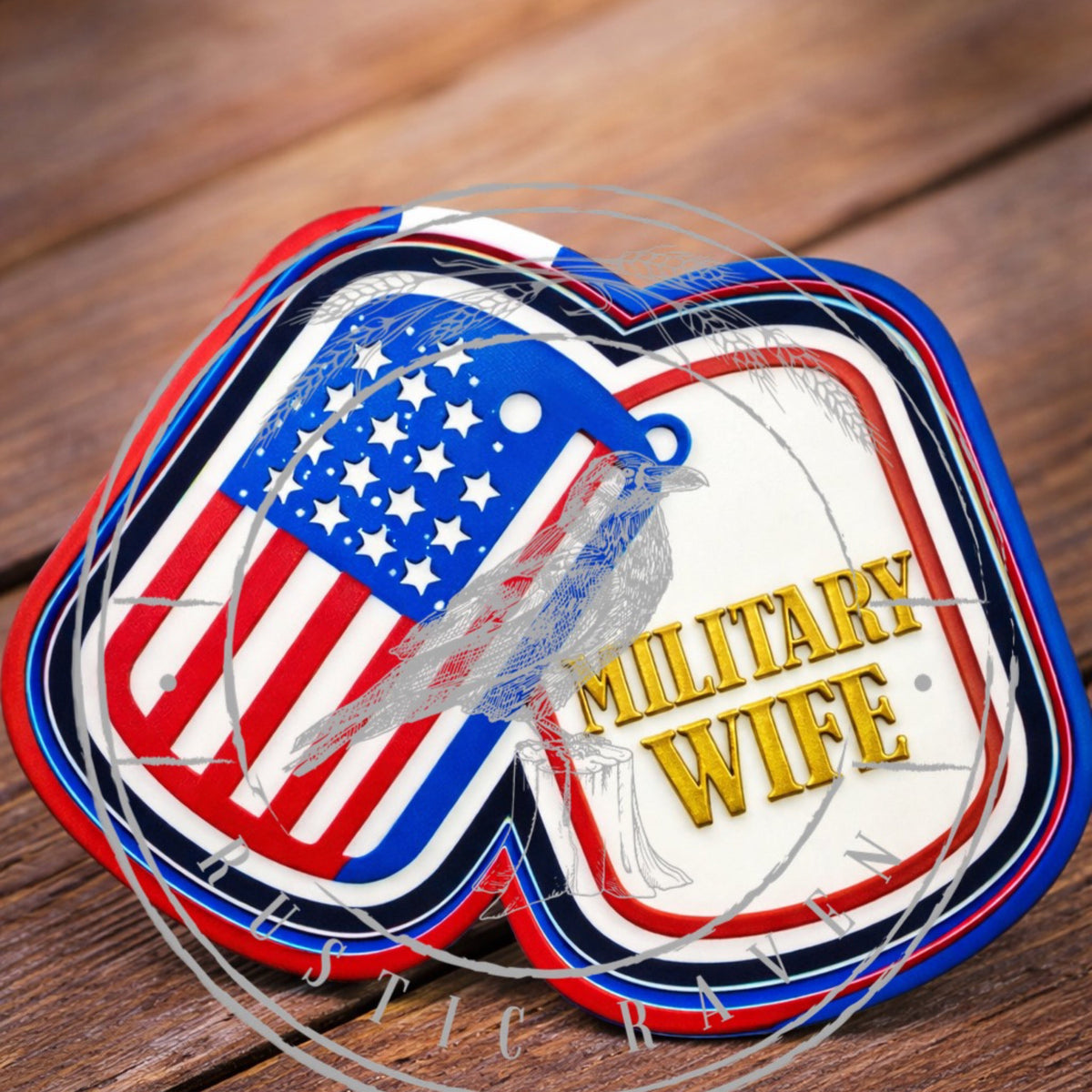 #140 Military Wife Dog Tag Freshie Mold Exclusive