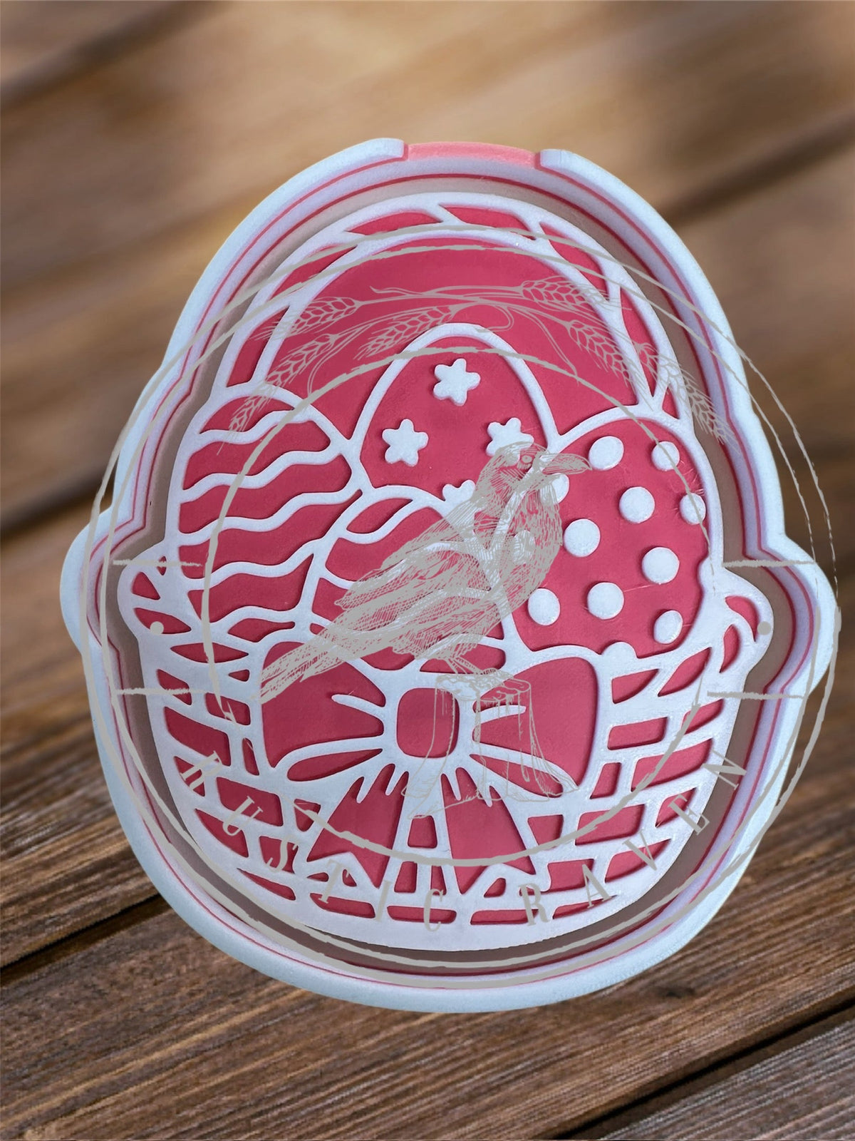 #261 Easter Basket With Eggs Freshie Mold Exclusive Can Be Used With Leopard & Lace Cardstock
