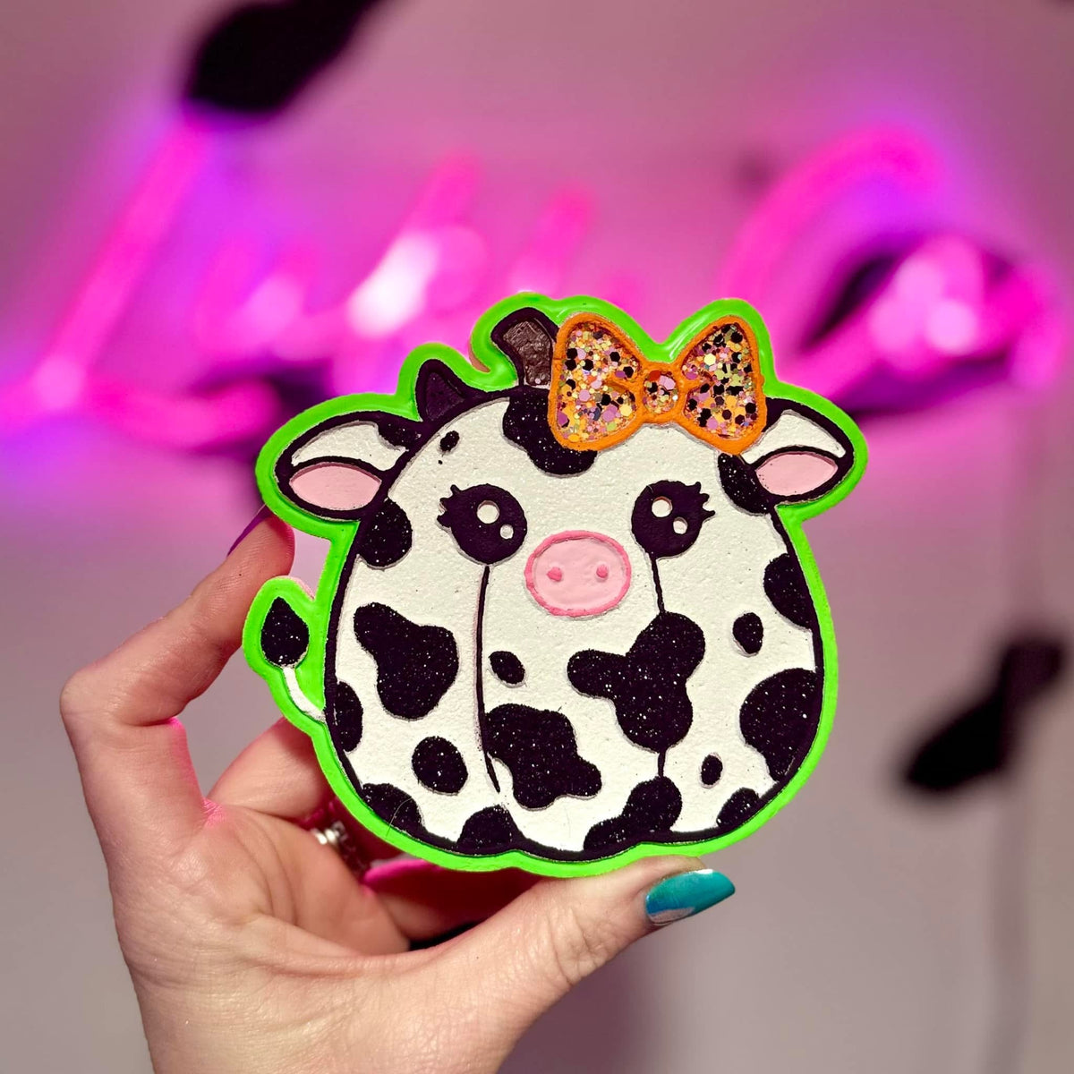 #387 Halloween Penny Pumpkin Cow Plain Freshie Mold Exclusive