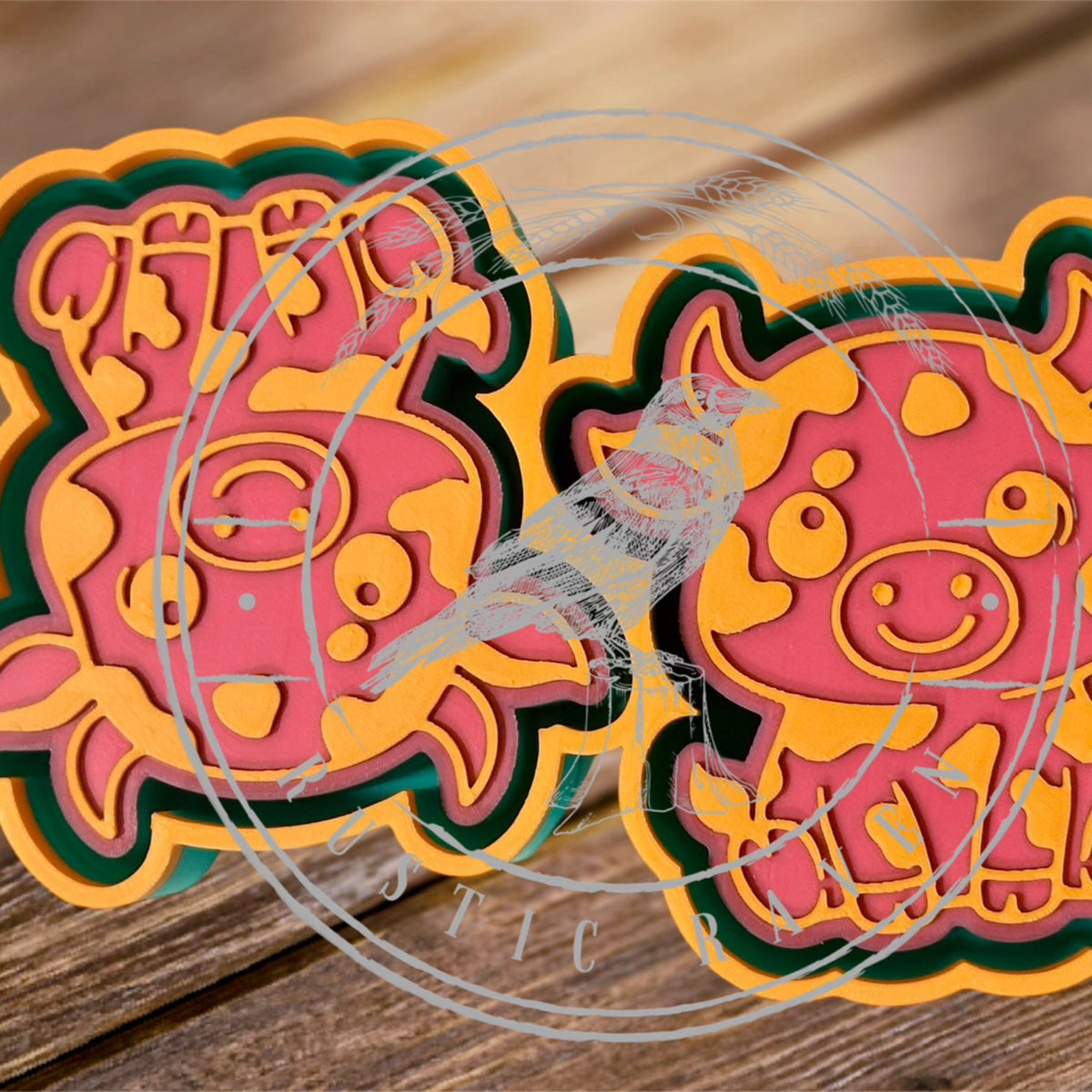 #307 Barnyard Cow Dottie Vent Clips 3” Freshie Mold Exclusive