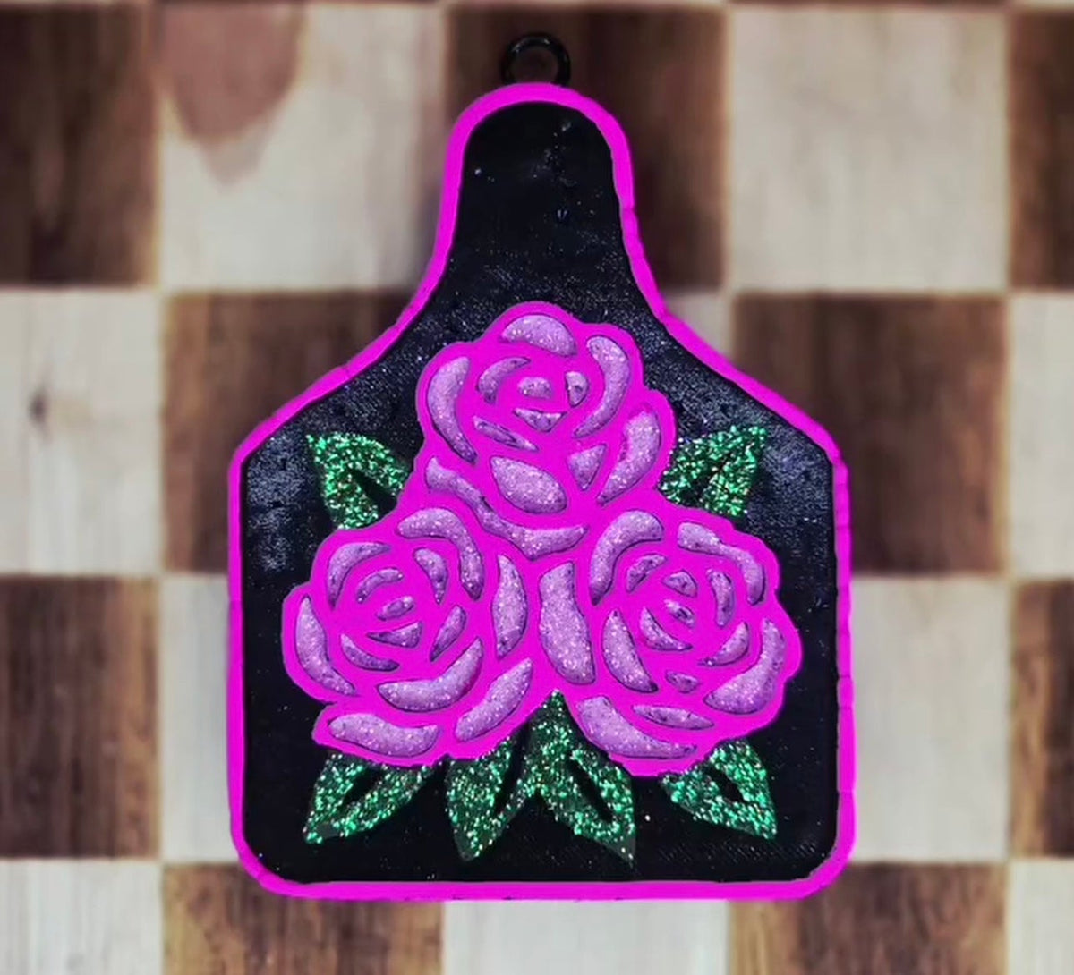 #194 Western Cow Tag Roses Exclusive Freshie Mold