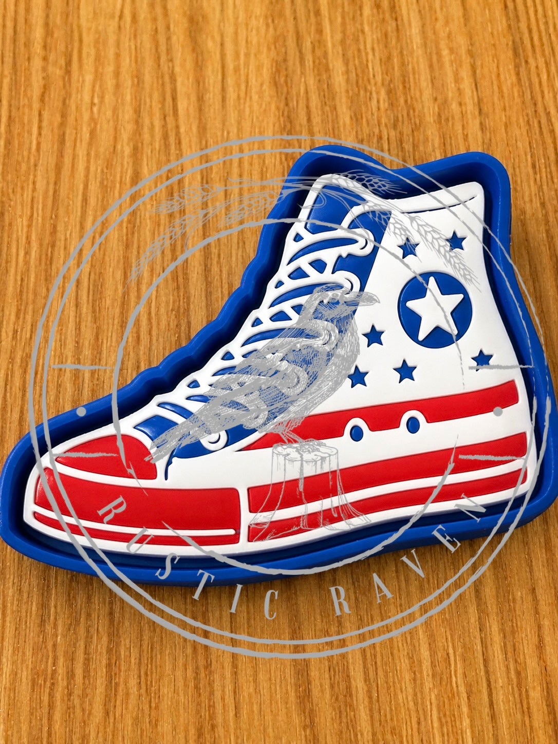 #366 American Patriotic Flag Shoe Sneaker Converse Freshie Mold Exclusive