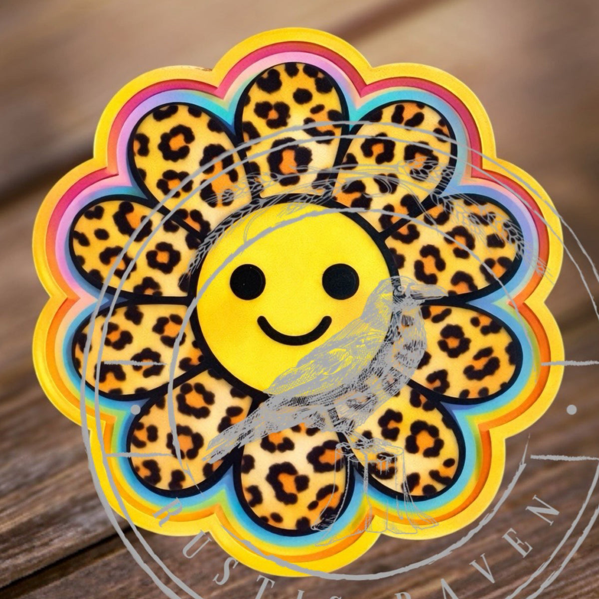 #247 Smiley Spring Flower Freshie Mold Exclusive Can Be Used With Leopard & Lace Cardstock