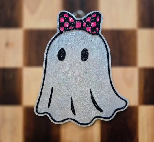 #383 Halloween Checkered Boo Ghost Freshie Mold Exclusive