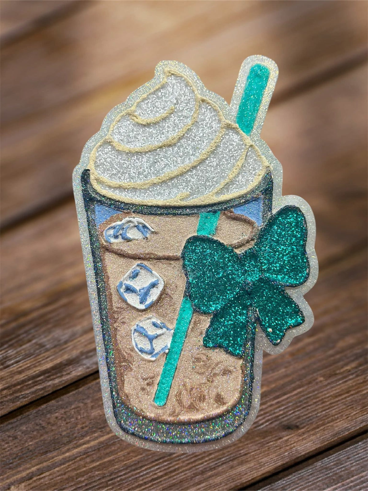 #80 Iced Coffee Cup Bow  Freshie Mold Exclusive