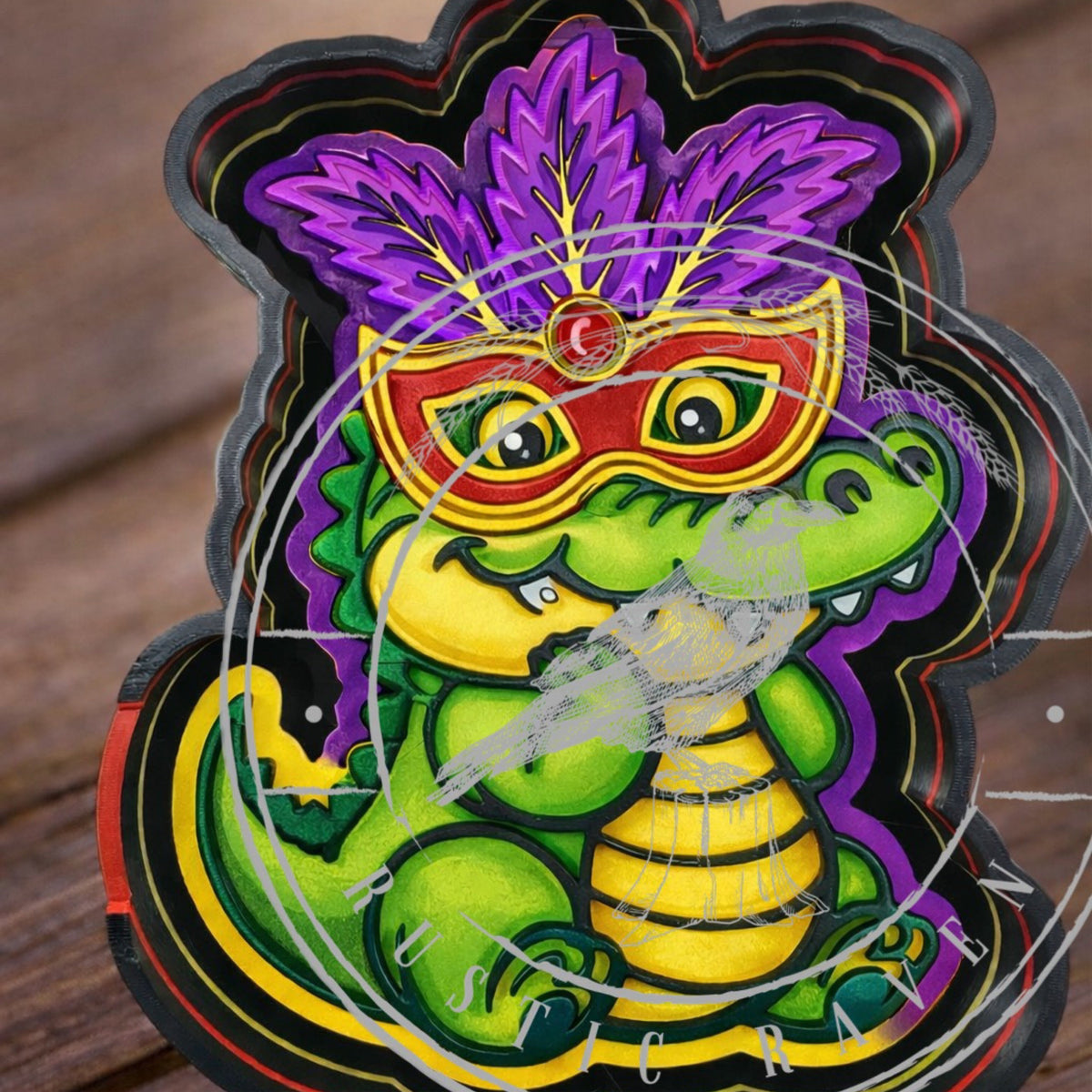 #130 Mardi Gras Alligator Crocodile Mask