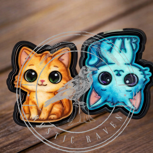 #305 Barnyard Cat Vent Clip 3" Freshie Mold Exclusive