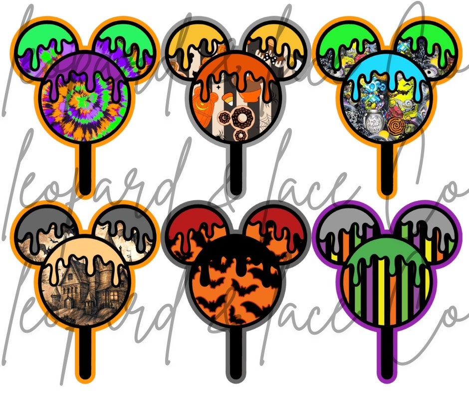 #440 Magical Halloween Mouse Ears Lollipop Sprinkles Freshie mold exclusive can be used with Leopard & Lace cardstock