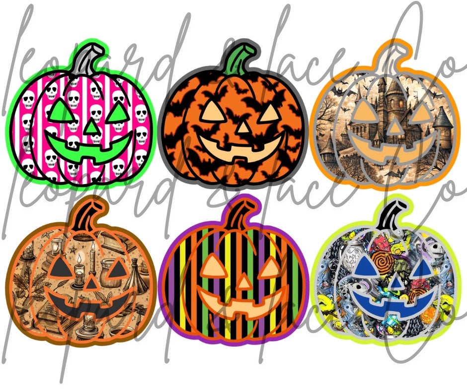 #388 Halloween pumpkin Jack lantern, Freshie Mold exclusive can be used with Leopard & lace card stock