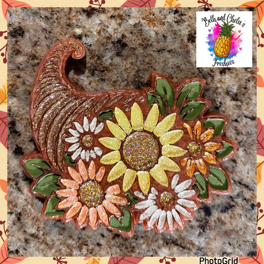 #5 Fall Thanksgiving Cornucopia Freshie Mold Exclusive