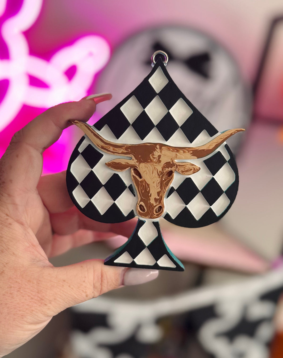 #217 Western Spade Diamond Bull  Freshie Mold Exclusive
