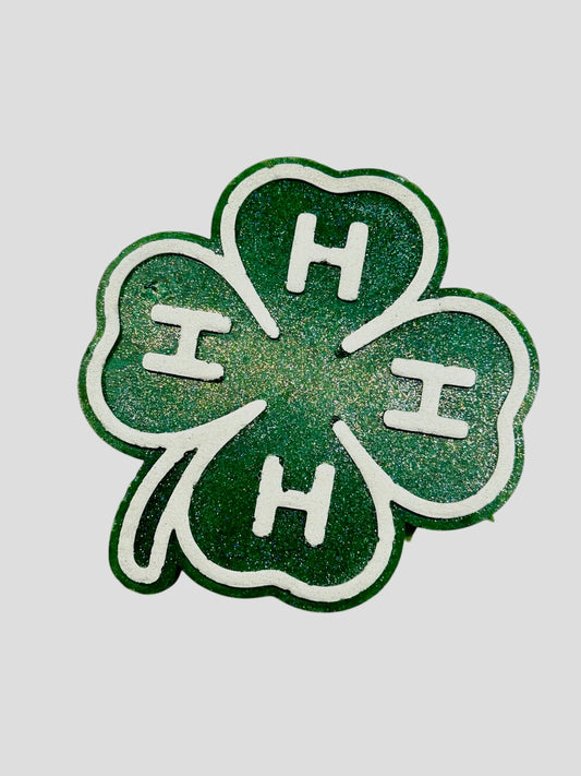 #150 4-H Clover Freshie Mold Can Be Used With Leopard & Lace Cardstock