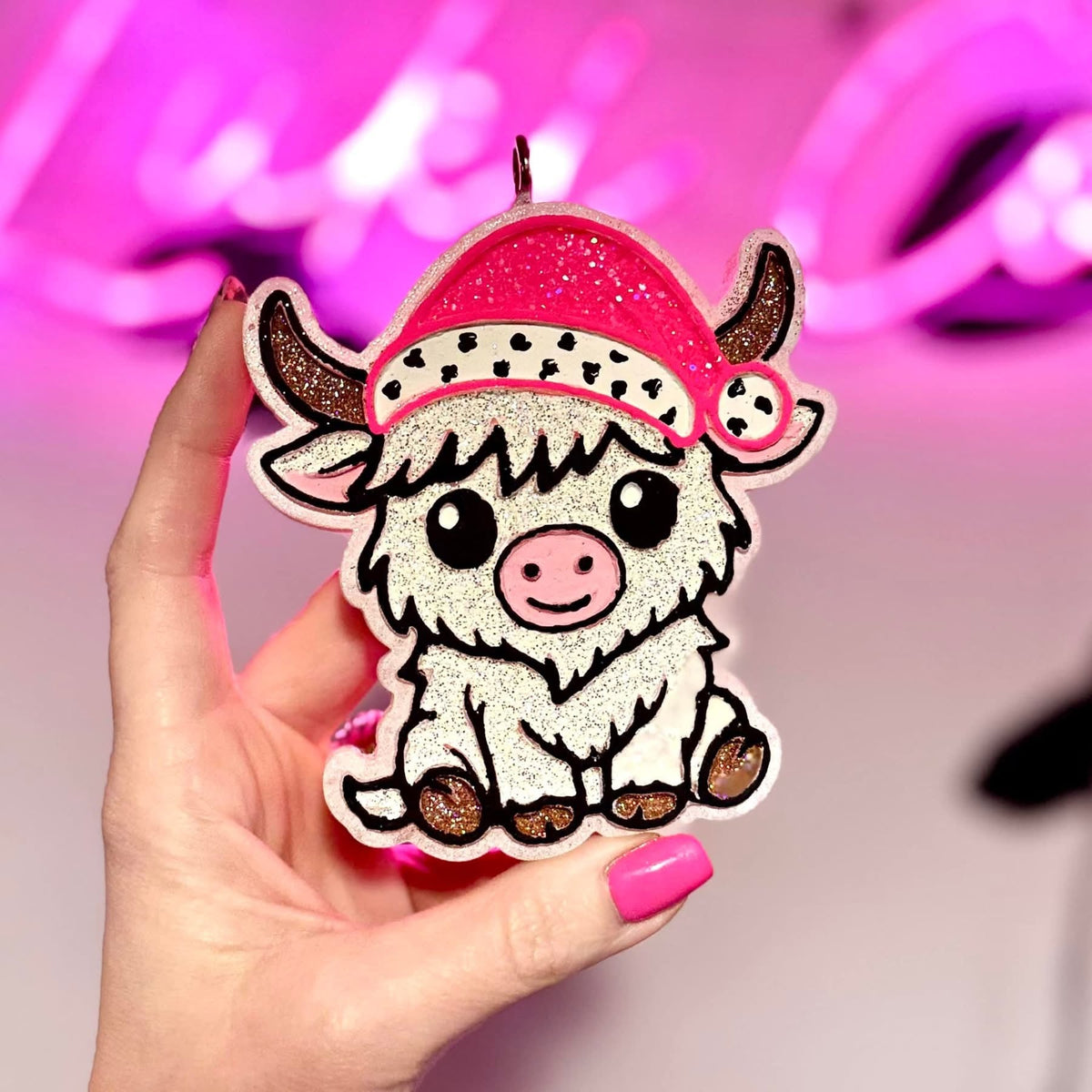 #53 Daisy Mae Highland Cow Santa Freshie Mold Exclusive
