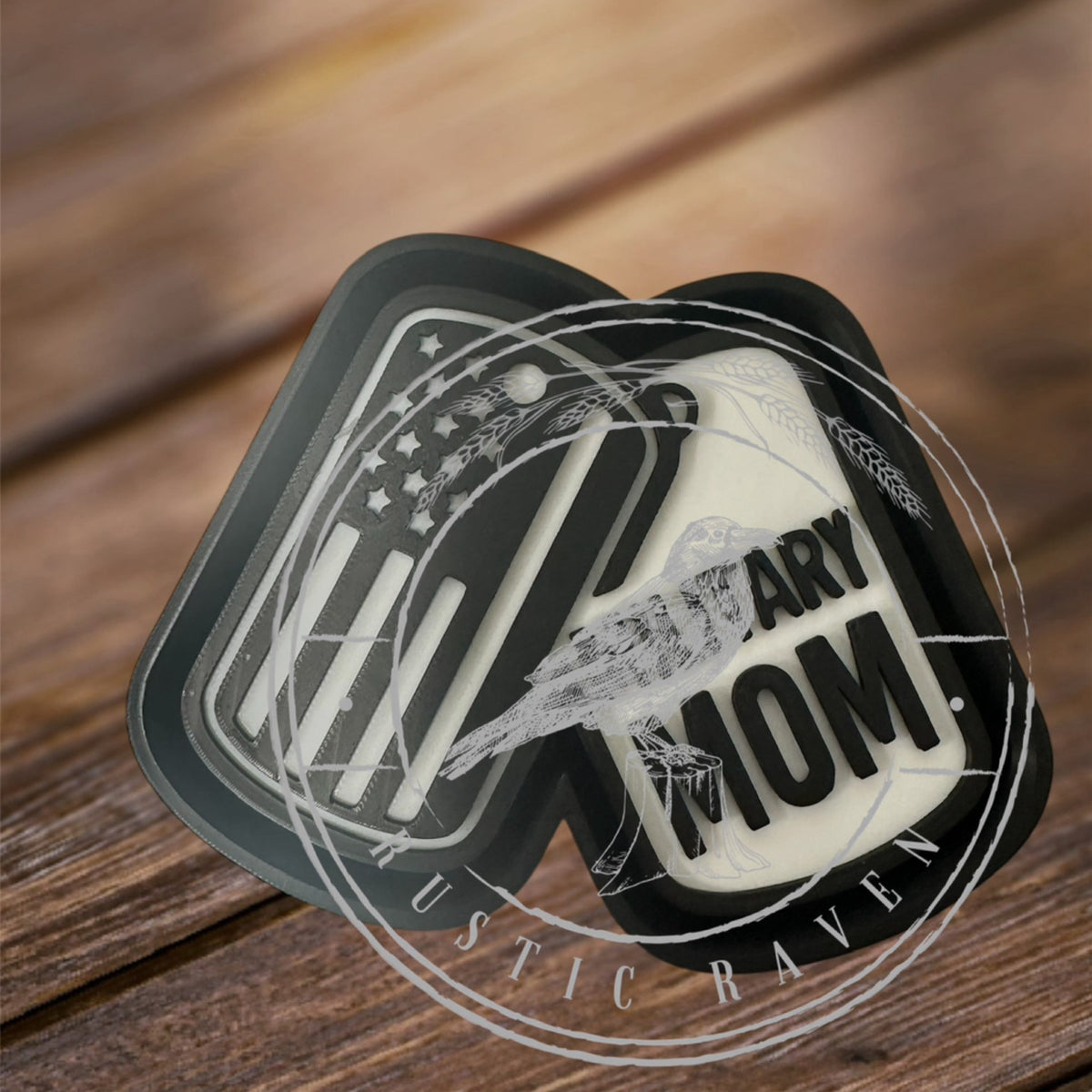 #138 Military Mom Dog Tag Freshie Mold Exclusive