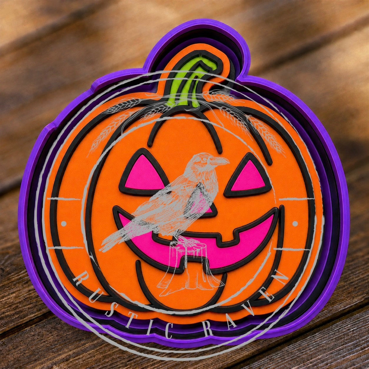 #388 Halloween pumpkin Jack lantern, Freshie Mold exclusive can be used with Leopard & lace card stock