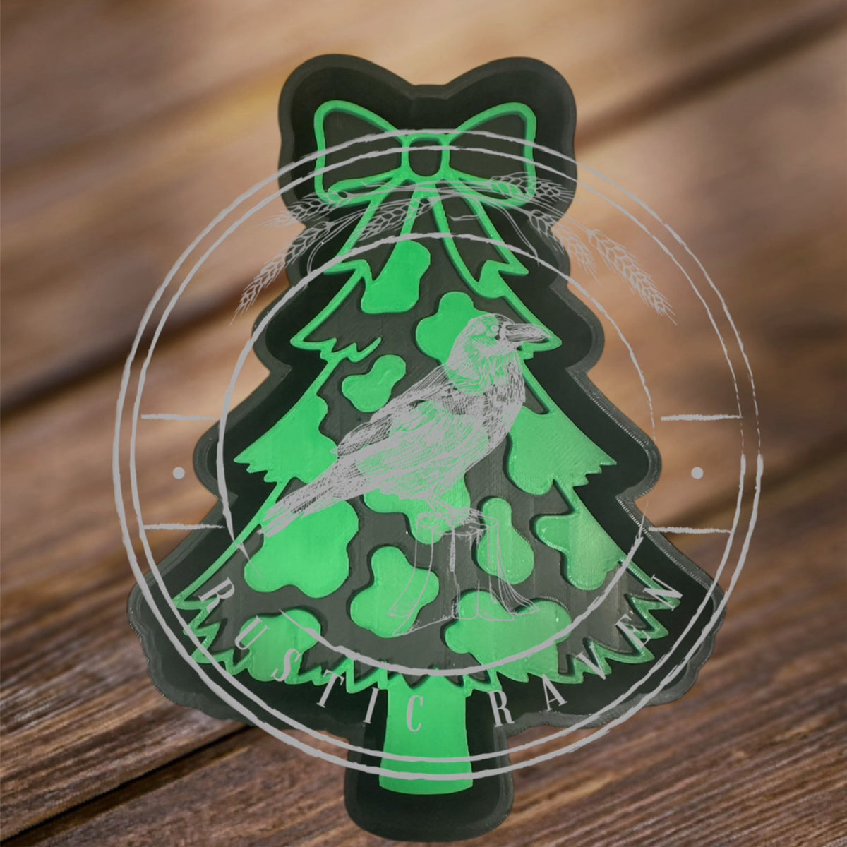 #32 Christmas Tree Cow Print Western Freshie Mold Exclusive