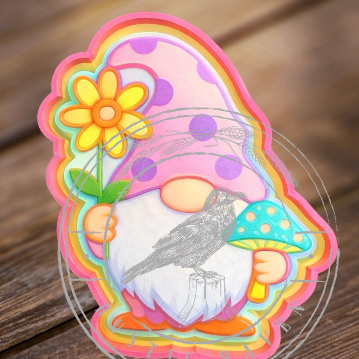 #231 Spring Gnome Flower Mushroom Freshie Mold Exclusive