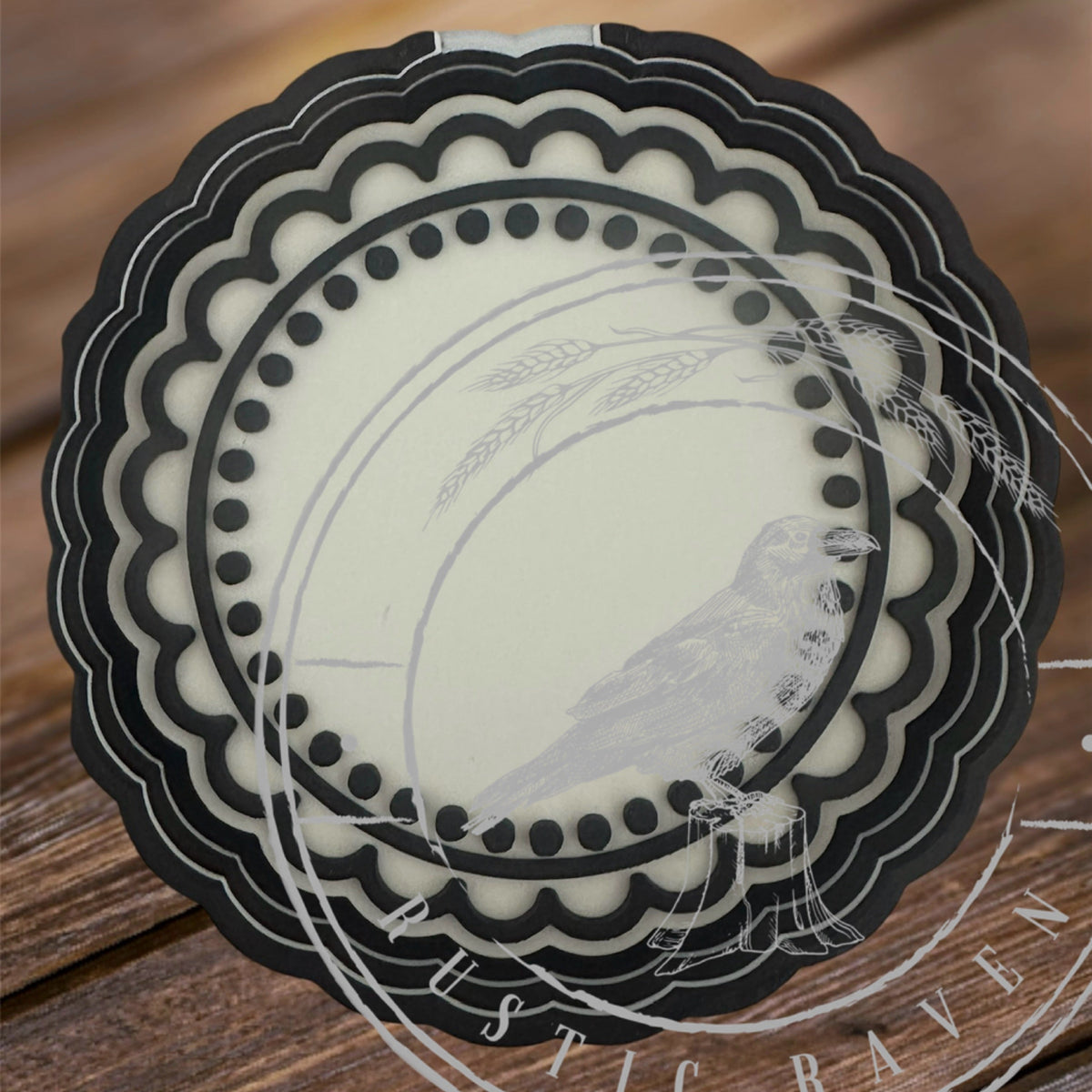 Scalloped Circle for 2 1/2" card stock can be used with Leopard & Lace Cardstock