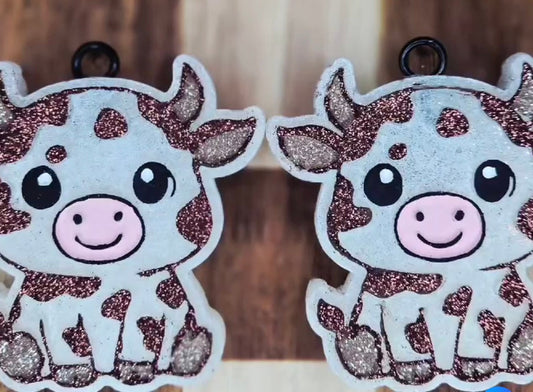#307 Barnyard Cow Dottie Vent Clips 3” Freshie Mold Exclusive