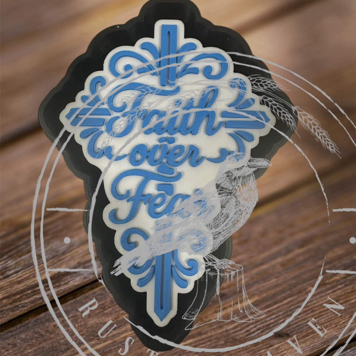 #167 Cross Faith Over Fear Freshie Mold Exclamation