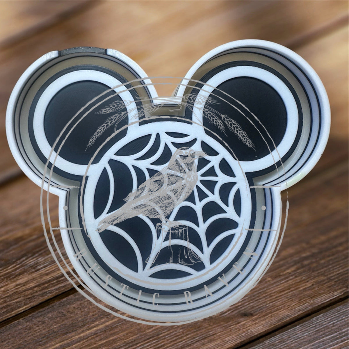 #407 Halloween Mouse Head Ears Cobweb web freshie mold exclusive can be used with Leopard & Lace Cardstock