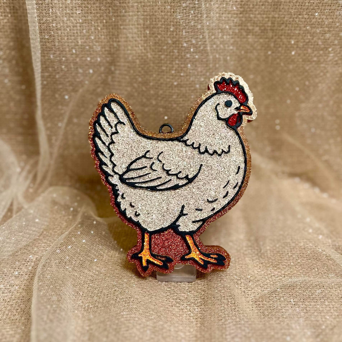 #145 Western Show Chicken Freshie Mold Exclusive Can Be Used With Leopard & Lace Cardstock