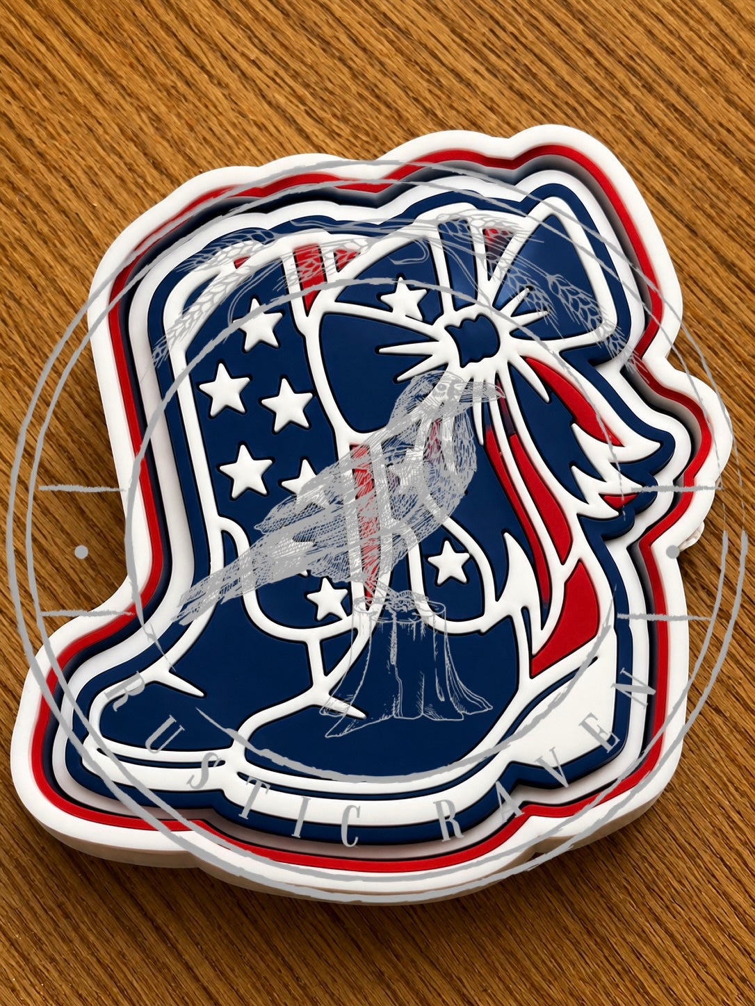 #171 Western American Flag Patriotic Cowboy Cowgirl Boot Freshie Mold Exclusive Can Be Used With Leopard & Lace Cardstock