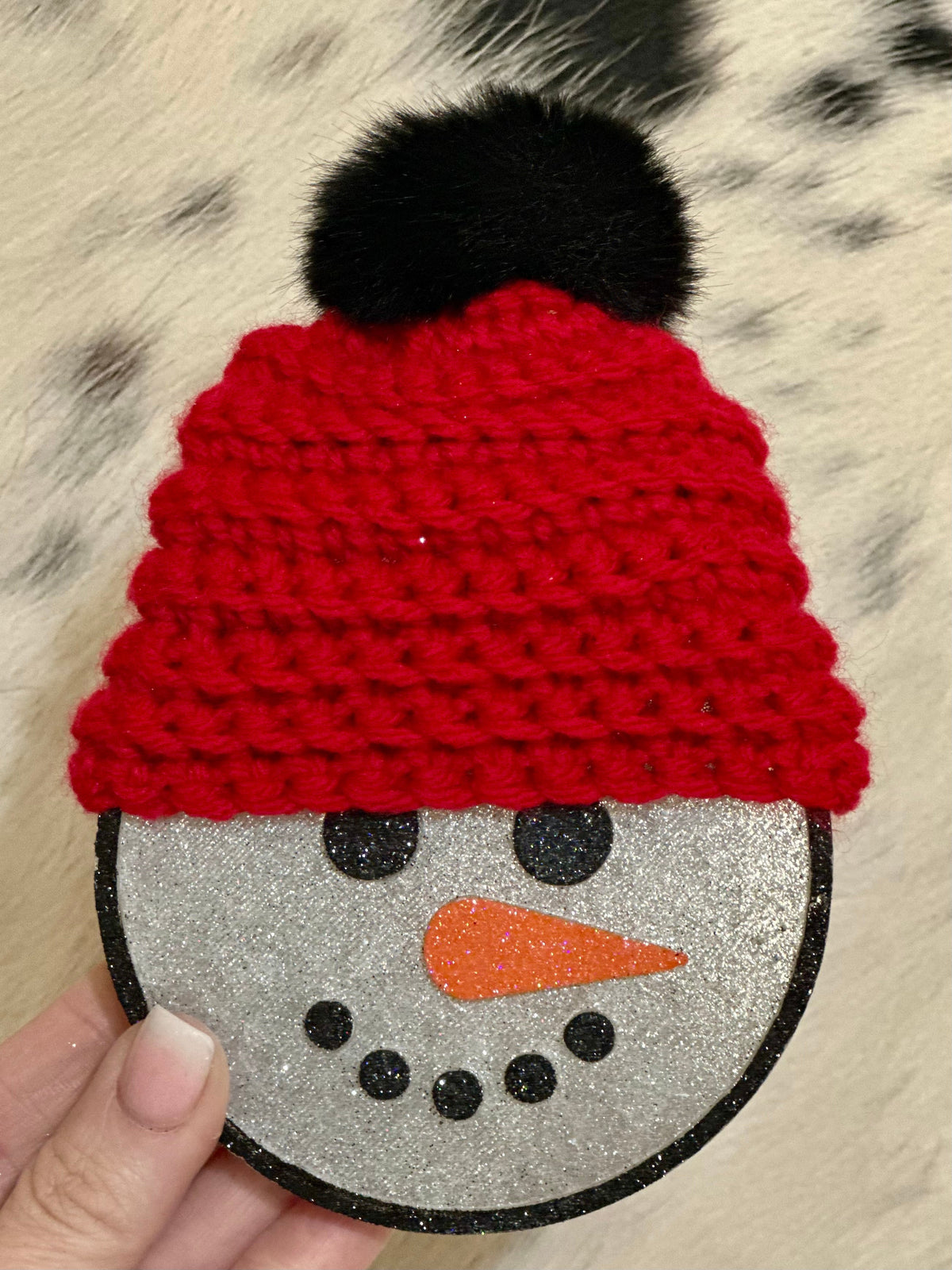 #62 Christmas Snowman 4” Circle Freshie Mold Exclusive Can be used with Beanie