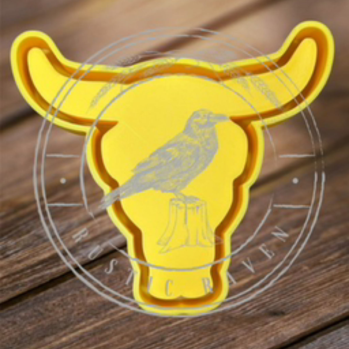 #182 Western Bull Head Large Freshie Mold Exclusive For Card Stock from Leopard & Lace