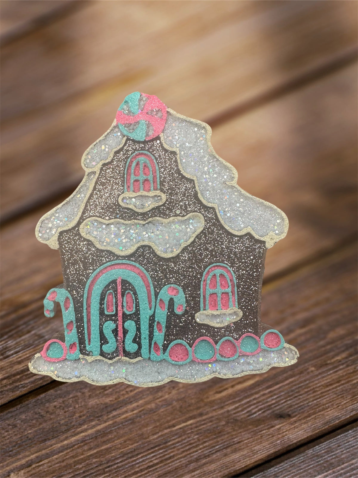 #47 Christmas Gingerbread House Freshie Mold Exclusive Can be used with Leopard & Lace Cardstock
