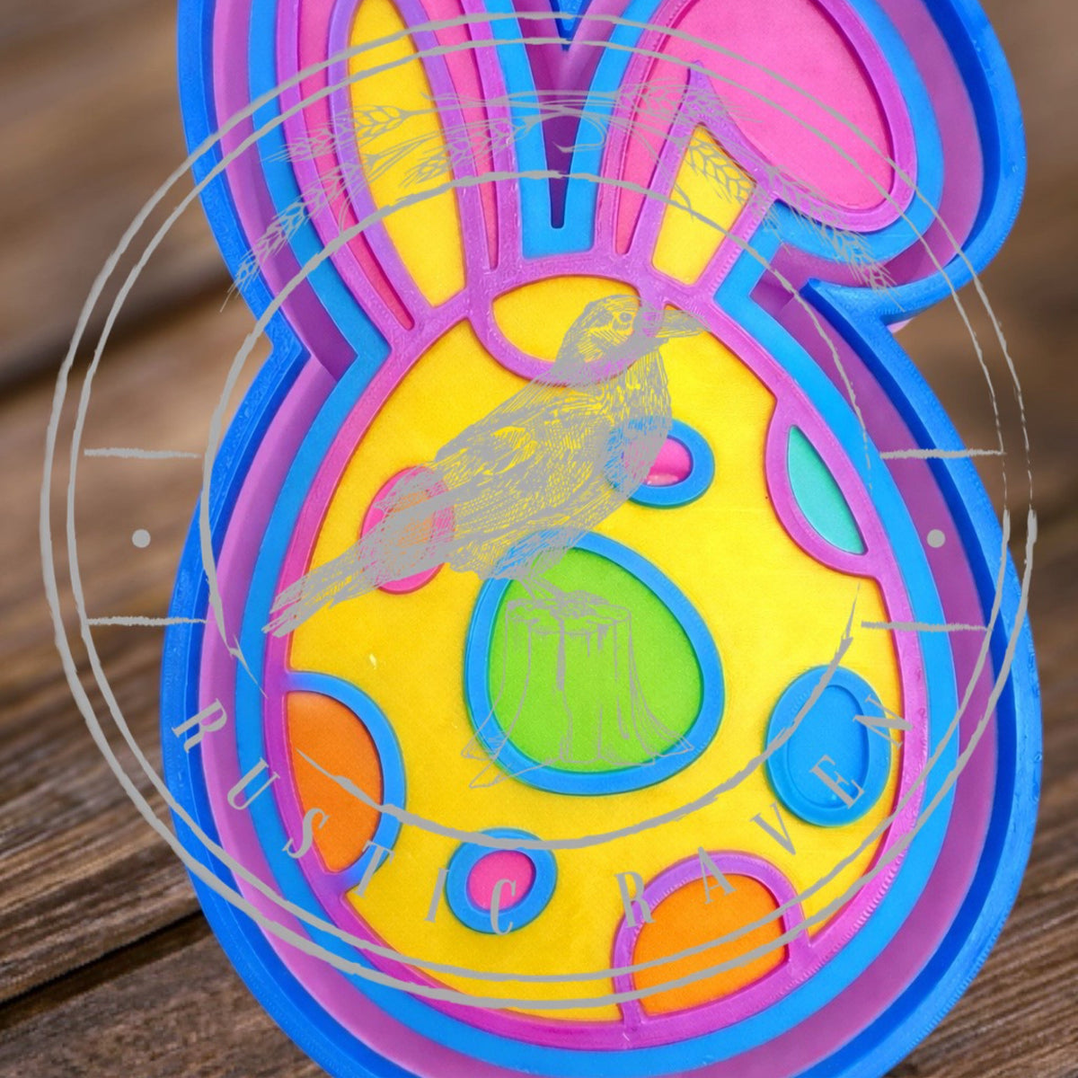 #257 Easter Bunny Rabbit Ears Egg With Spots Freshie Mold Exclusive Can Be Used With Leopard & Lace Cardstock