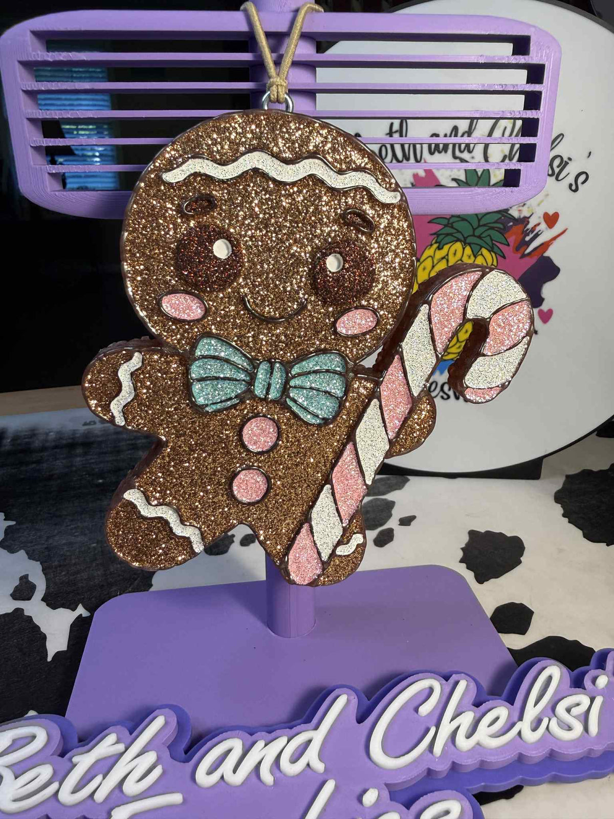 #48 Christmas Gingerbread Cookie Freshie Mold Exclusive can be used with Leopard & Lace Cardstock
