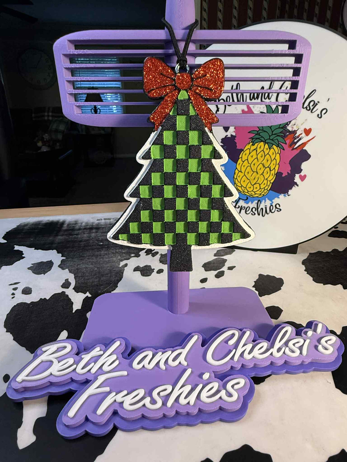 #54 Western Checkered Christmas Tree Freshie Mold Exclusive