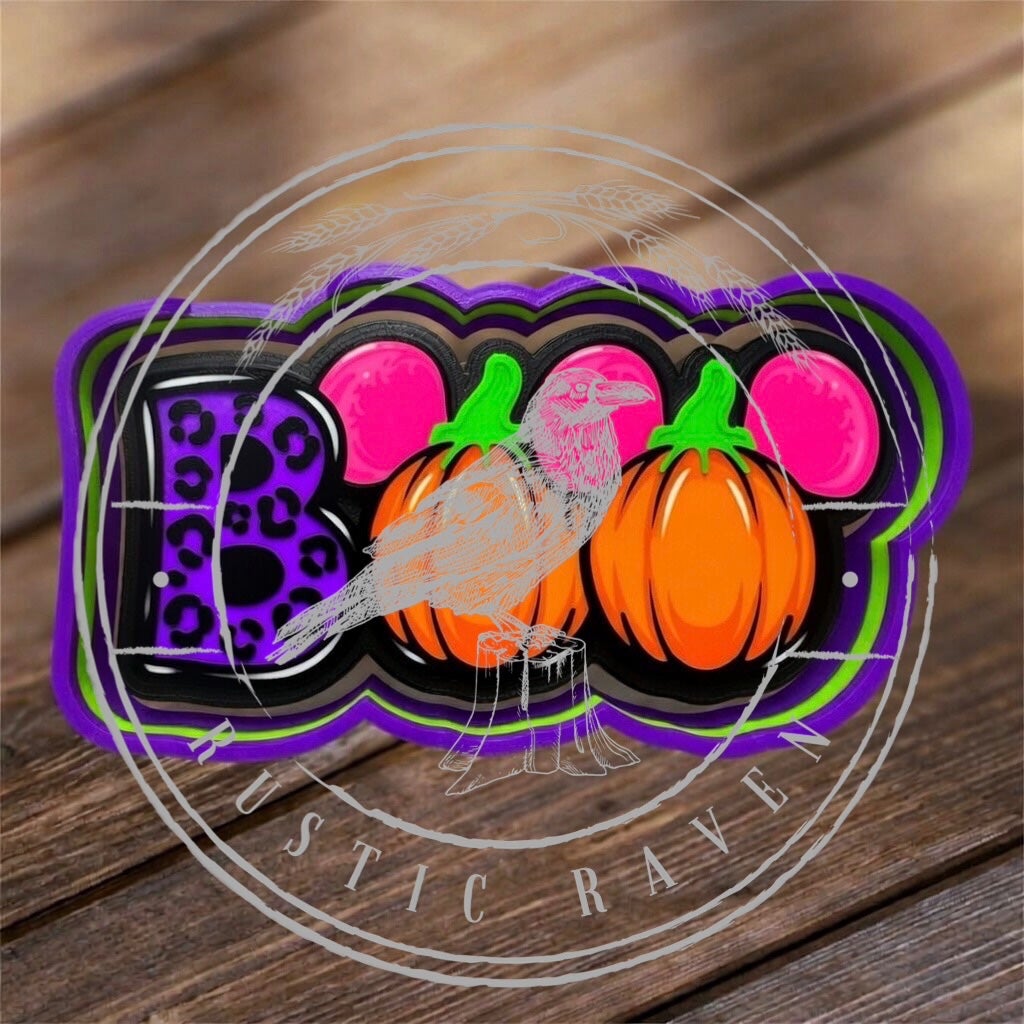 #394 Halloween Boo Mouse Ears Pumpkins Freshie mold exclusive can be used with Leopard & Lace Cardstock