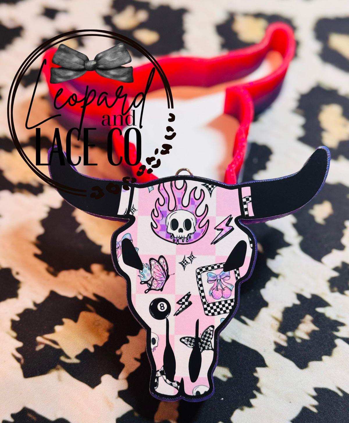#182 Western Bull Head Large Freshie Mold Exclusive For Card Stock from Leopard & Lace
