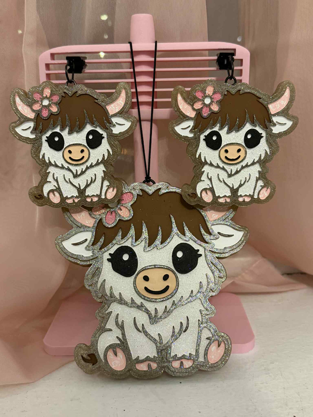 #319 Daisy Mae Highland Cow Vent Clip Mold 3” Freshie mold  Exclusive