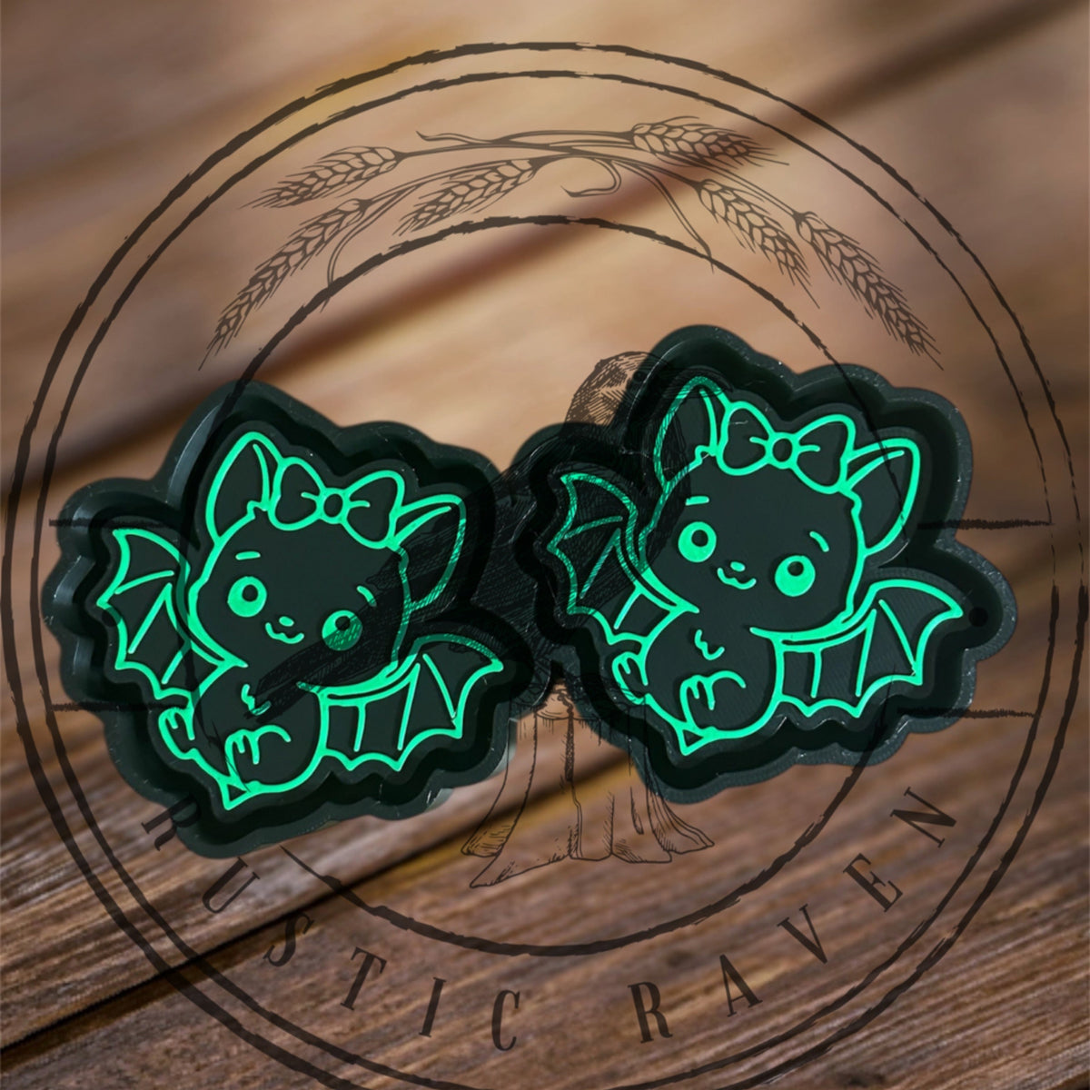 #415 Halloween Betty Bat Vent Clip 3” Freshie Mold each Exclusive