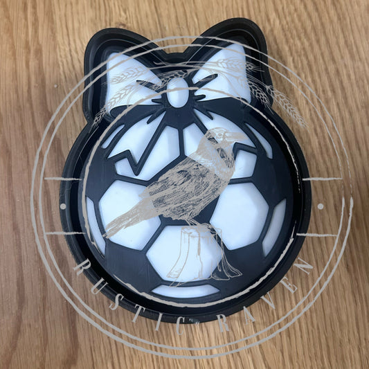 #285 GameDay Soccer Ball Bow Sports Freshie Mold Exclusive