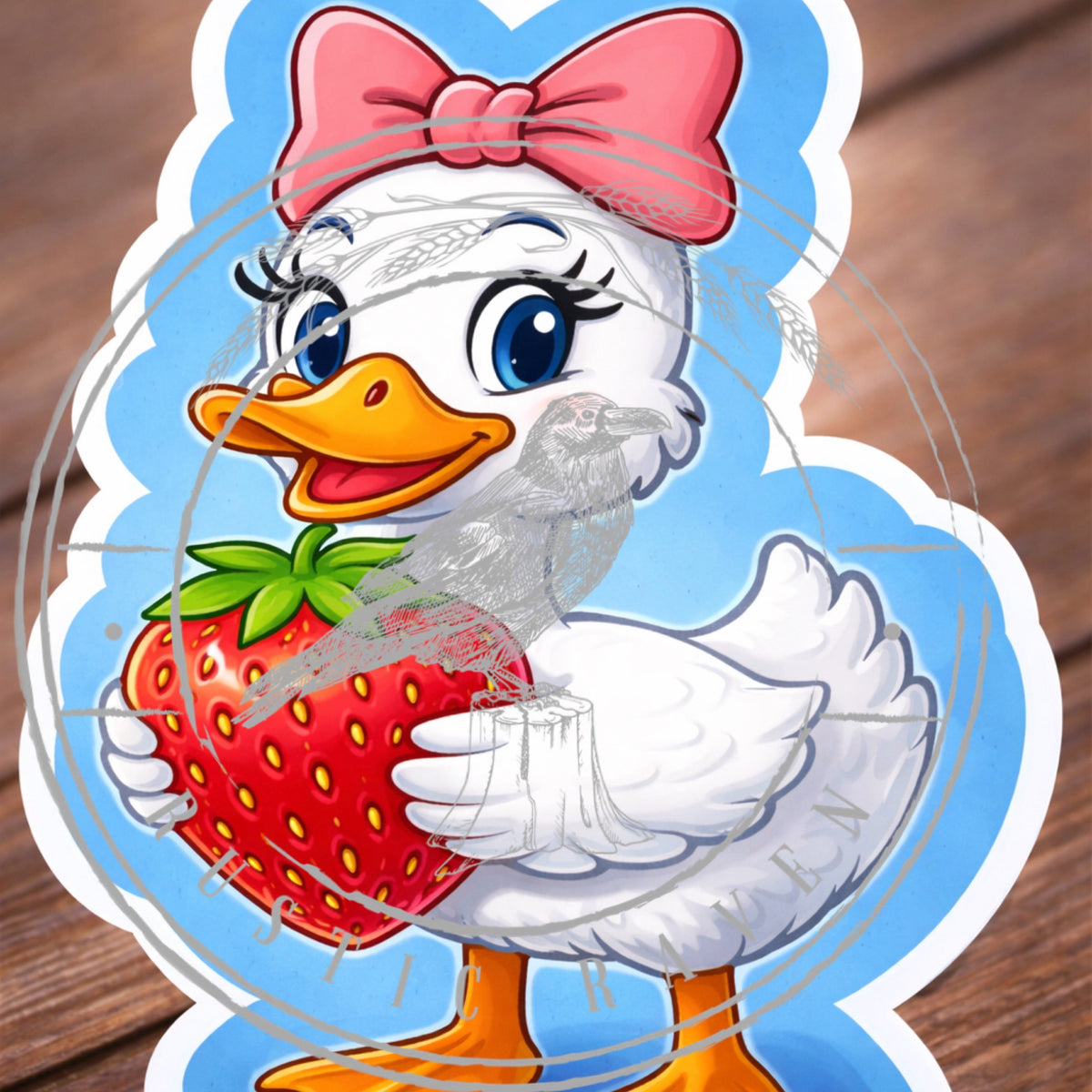 #241 Spring Dolly Goose Strawberry Bow Freshie Mold Exclusive