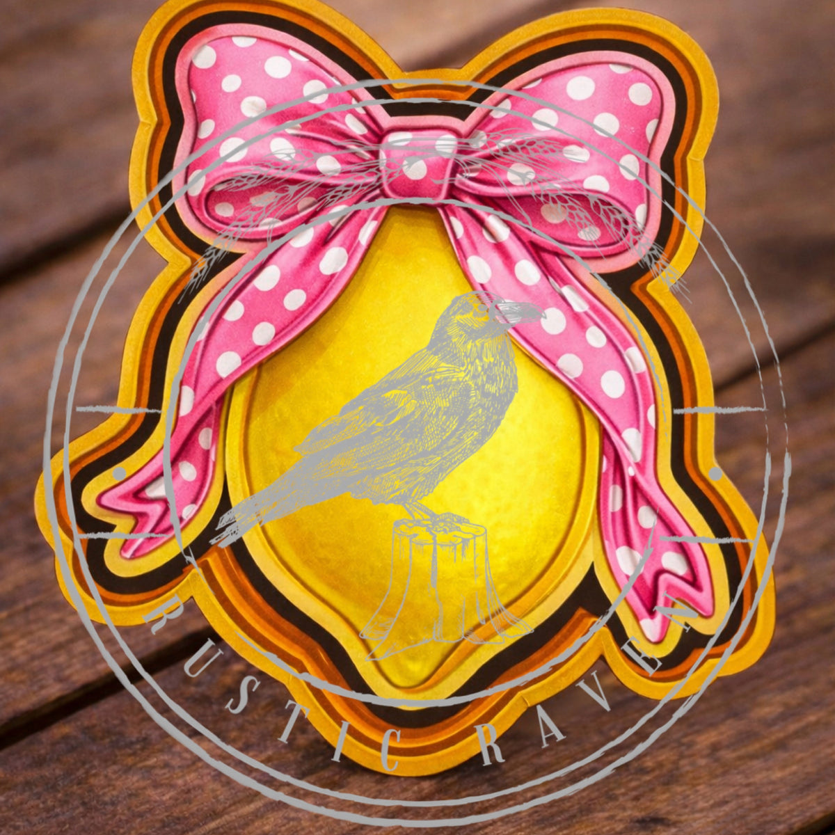 #91 Lemon Bow Mold Freshie Exclusive Can Be Used With Leopard & Lace Cardstock