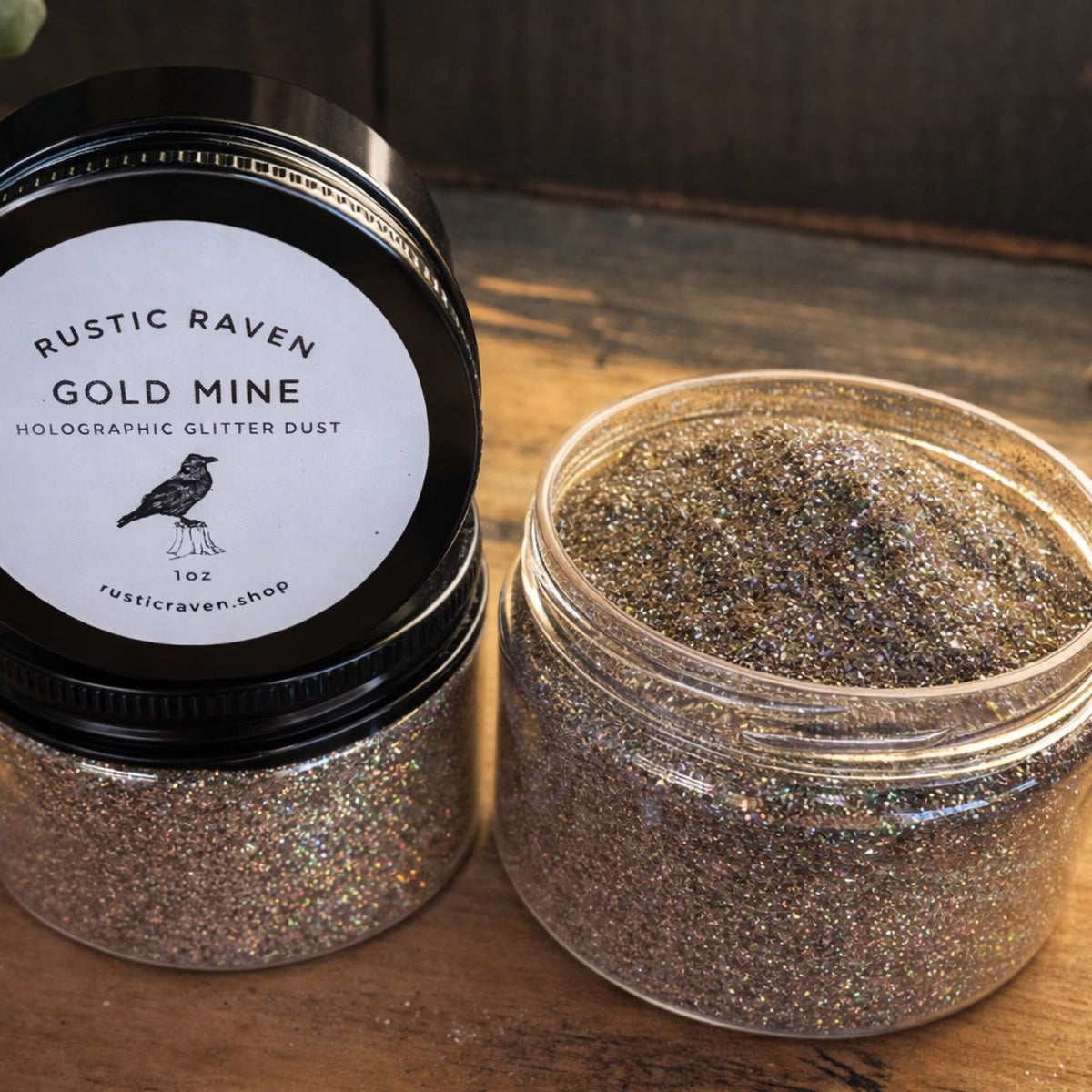 Gold Mine Gold Holographic Glitter Dust 1oz