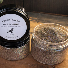 Gold Mine Gold Holographic Glitter Dust 1oz
