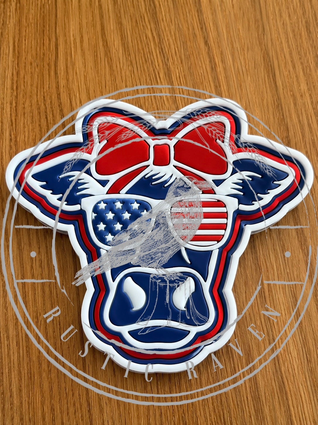 #360 America Western Patriotic Cow Moo Heifer Freshie Mold Exclusive