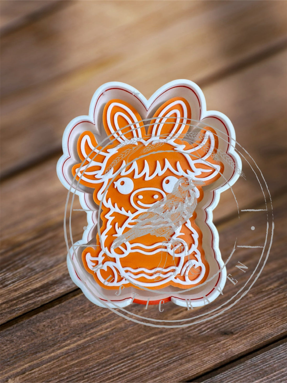 #258 Daisy Mae Highland Cow Easter Bunny Rabbit Egg Freshie Mold Exclusive